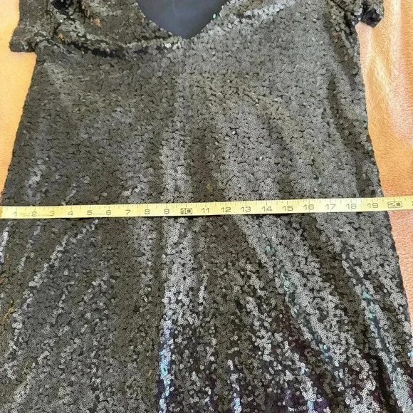 Lulu’s Sequin Shift Dress Navy Blue Size Small. Beautiful and comfortable. - Picture 9 of 11